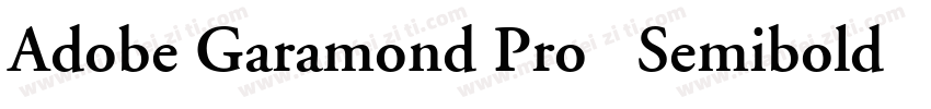 Adobe Garamond Pro   Semibold Itali字体转换
